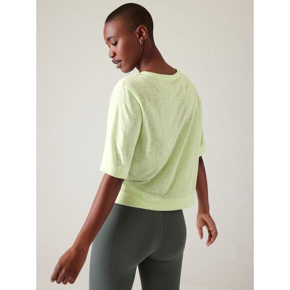 Athleta Breezy Serene Tee Womens XL Green Boxy Modal Athleisure Athletic - Picture 2 of 14